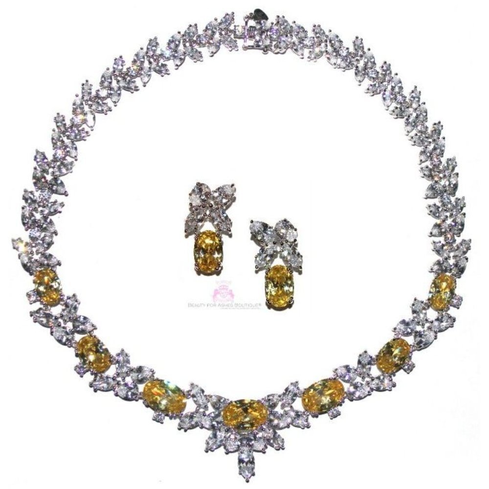 The Ultimate Special Occasion Cz Necklace Set - New w/Tags